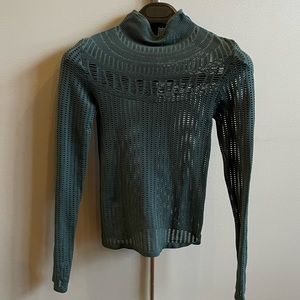 Free people cut out mesh layering top